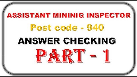 HPSSC Assistant Mining Inspector | Post  Code - 940 | Solved Answer | PART - 1