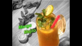 मैंगो मोजिटो-Mango Mojito-Summer Mocktail-Crazy For Easy