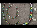 Rengarenk üçgen bileklik halhal  kolye yapımı. Colorful triangle bracelet /Anklet/Necklace making