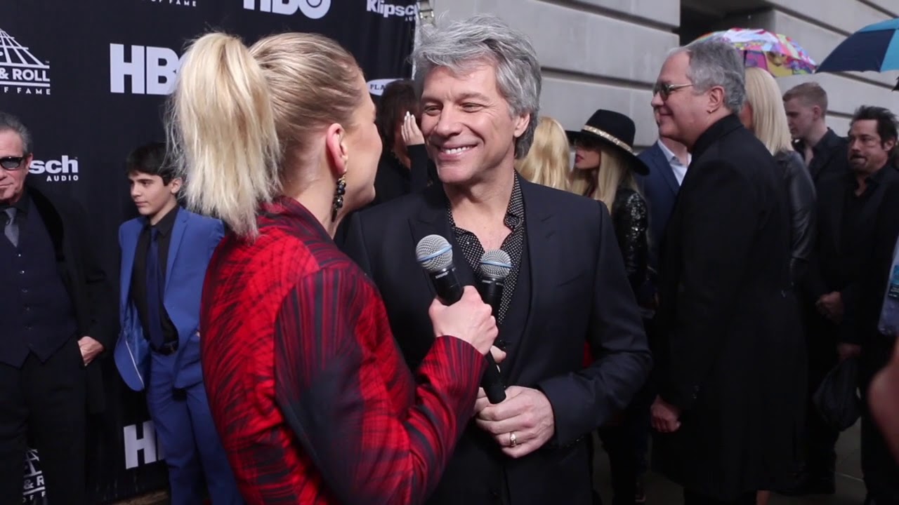 Bon Jovi hits the red carpet at the Rock Hall inductions in Cleveland