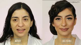 VINTAGE BRIDAL HAIR AND MAKEUP TRANSFORMATION | CLIENT MAKEUP TUTORIAL