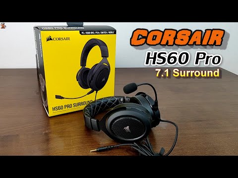 Review HeadSet CORSAIR HS60 Pro Surround 7.1 Preto - A REVIEW PERFEITA! Mic Test Corsair HS60 haptic