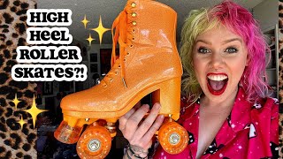 TRYING HIGH-HEEL ROLLER SKATES FOR THE FIRST TIME! TRYING THE IMPALA X MARAWA HEEL ROLLER SKATES🔥