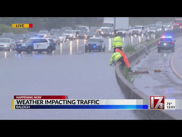 CBS 17 Weather Beast hits the road to check out flooding in Raleigh class=