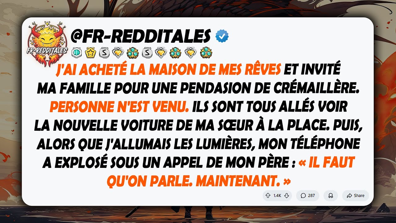 J'ai acheté la maison de mes rêves et invité ma famille pour une p pendaison de crémaillère...
