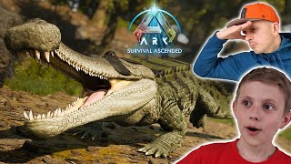Динозавр СКАРКОЗУХ теперь наш! Даник и папа проходят ARK Survival Ascended  Выживание #2