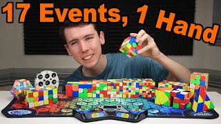 I tried solving EVERY event with ONE HAND