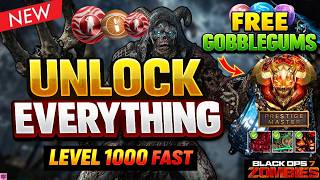 *NEW* BO7 INFINITE XP GLITCH! FREE GOBBLEGUMS + SOLO LEVEL 1000 FAST | BO7 ZOMBIES
