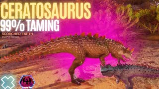 How to Passive Tame THE NEW DINO Ceratosaurus?? Scorched Earth Ark Survival Ascended Official PVE