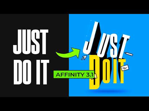 How to Create 3D Text Using CONVERT TO CURVES in Affinity By Canva ( Beginners)
