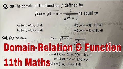 find the domain of the function f(x)=sqrt(4-x)+(1)/(sqrt(x^(2)-1)) l Most important Question of Ch-2