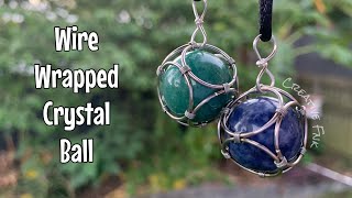 How to wire wrap a crystal ball - cube pendant 🔮