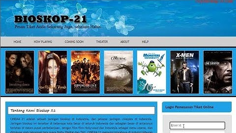 Aplikasi Booking Tiket Bioskop berbasis web (source code)