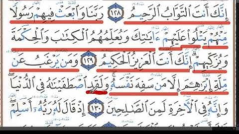 كيف تقرأ سورة البقرة مع شرح أحكام التجويد  127-134 💚 احمد البربرى