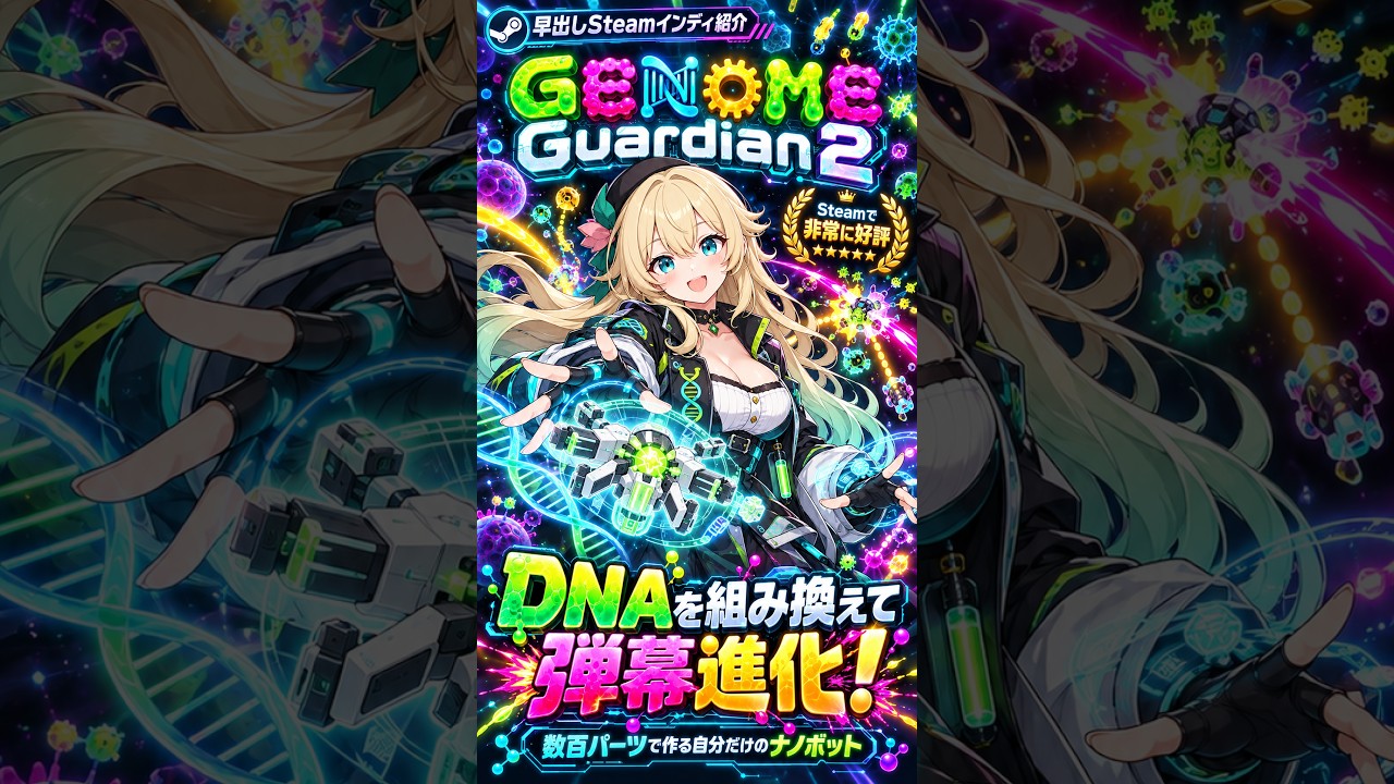 Genome Guardian 2｜DNAを混ぜて弾幕を進化【早出しSteamインディ紹介】 by げーむにゅーす東京