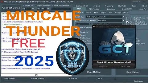GCT Miracle Thunder Tool | FREE Lifetime Offline Mobile Unlocking & FRP Solution (2025 Guide)