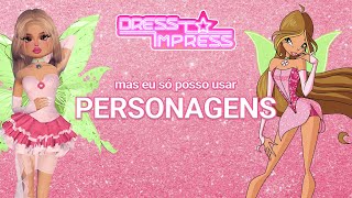 Jogando Dress to Impress mas eu SÓ POSSO USAR PERSONAGENS! screenshot 5