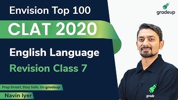 CLAT 2020 | Revision Class 7 | English Language| Navin Iyer | Law Entrance Exam | Gradeup