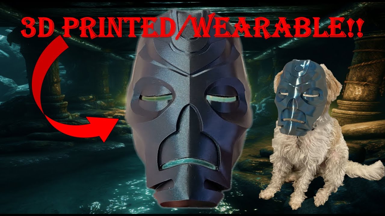Timelapse 3D printing a wearable Skyrim Dragon Priest Mask! #3dprinting ...