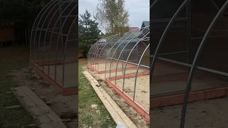 💧Монтаж теплиц «Капелька» шириной 3 метра #ЗаводТеплиц.ру #теплица #greenhouse