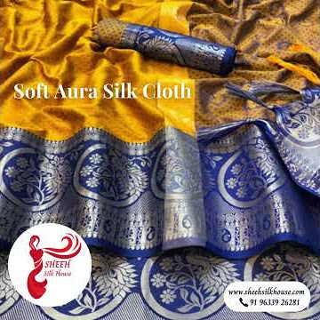 SAREES ONLINE SHOPPING | SOFT AURA SILK SAREES WITH PRICE | SHEEH SILK HOUSE | SAREE COLLECTION