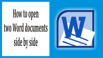 How to open two Word Documents side by side #77