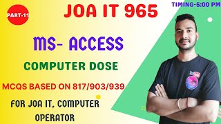 MS ACESS | COMPUTER DOSE || JOA IT || Computer Operator || HP Secretariat