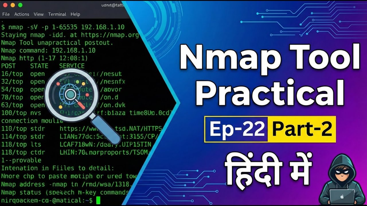 Практические занятия по методам сканирования Nmap, часть 2 | (на хинди)