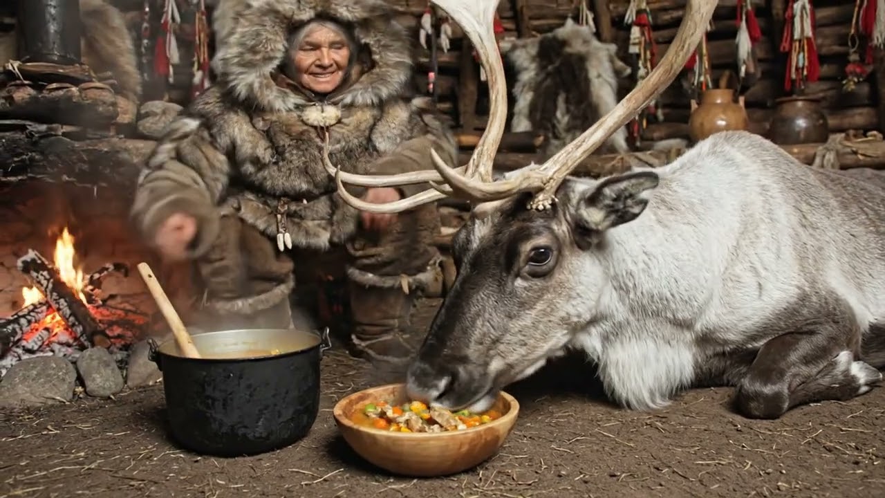 A 100-Year-Old Woman vs the Arctic: Silent Survival at -60°C | Nana & Her Loyal Moose