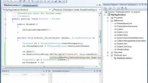 Hosting PowerShell In WPF