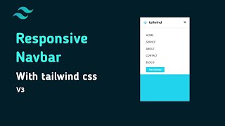 How to make a responsive navbar with tailwind css | tailwind css tutorial