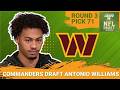 BREAKING: Washington Commanders Select Antonio Williams 71st Overall | Commanders Add A WEAPON