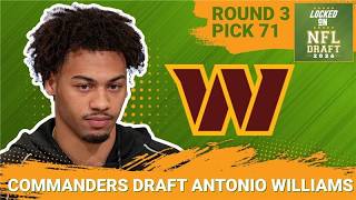 BREAKING: Washington Commanders Select Antonio Williams 71st Overall | Commanders Add A WEAPON