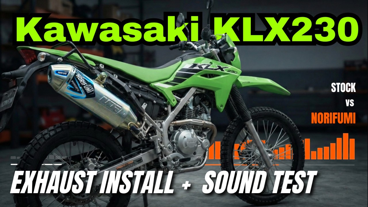 Kawasaki KLX230 Norifumi Exhaust: Install & Sound Test