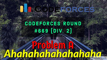 A. Ahahahahahahahaha | Codeforces Round #669  (Div. 2)  Solution in Hindi | sKSama | SUBSCRIBE
