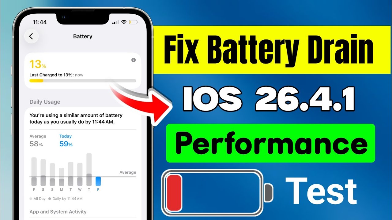 iOS 26.4.1 Battery Brain | iOS 26.4.1 Battery Life Performance | iOS 26 ...