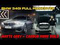 BMW 340i Matte Grey PPF Transformation | Carbon Fiber Upgrade 🔥@Ajju0008YT