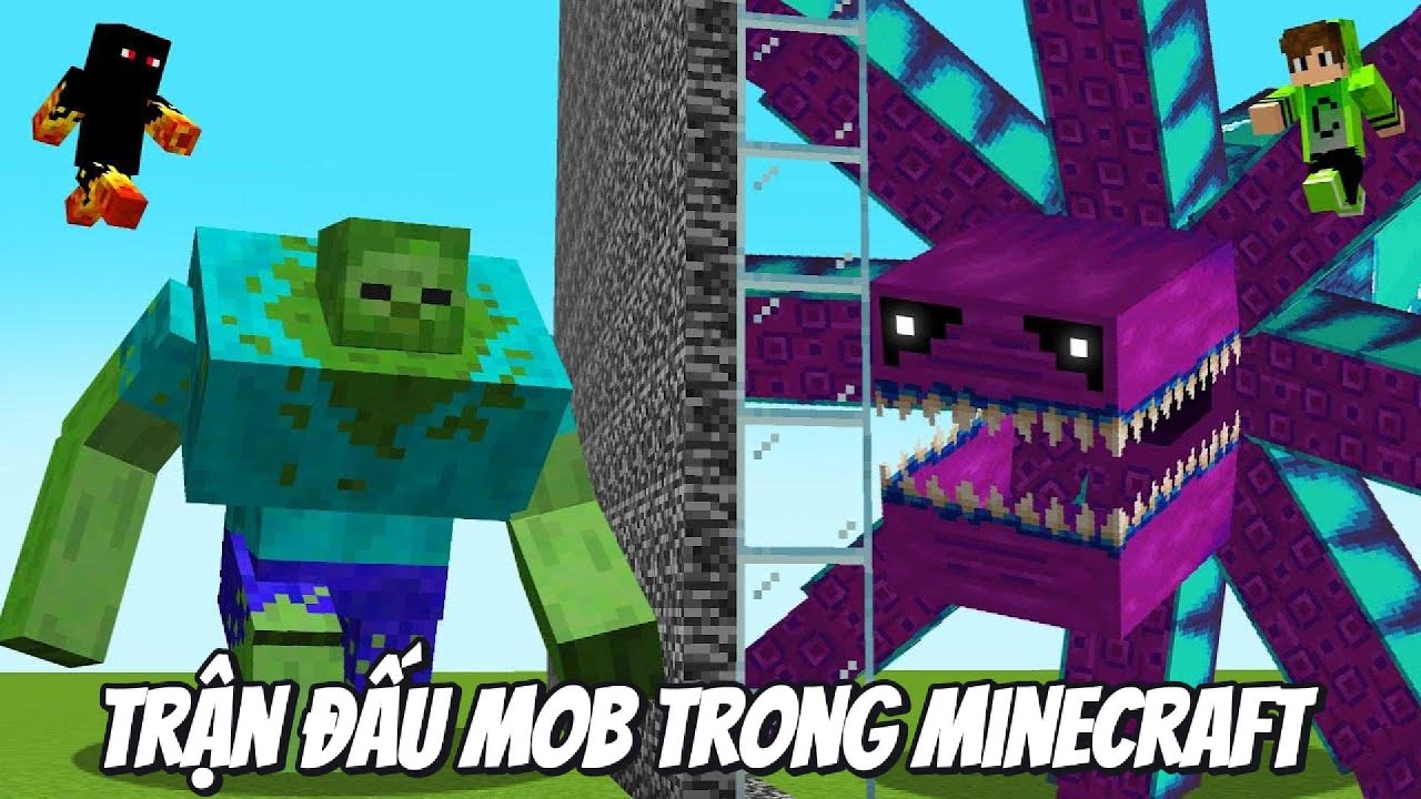 Tôi đã TROLL KẺ ĐỊCH trong TRẬN ĐẤU MOB của Minecraft