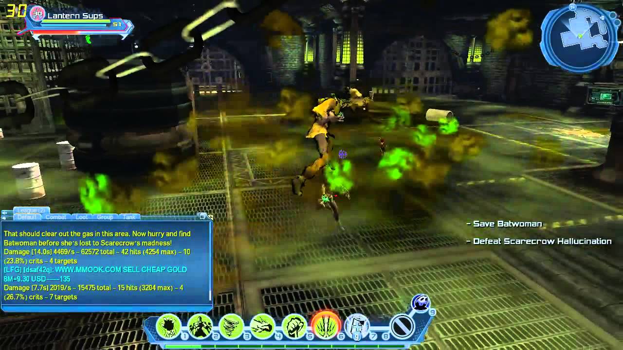 DCUO - Gotham Sewer (Solo - HL - DPS - Lantern Sups)