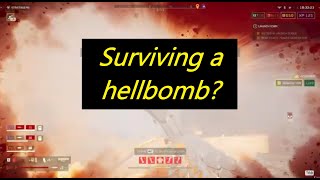Surviving a hellbomb in Helldivers 2