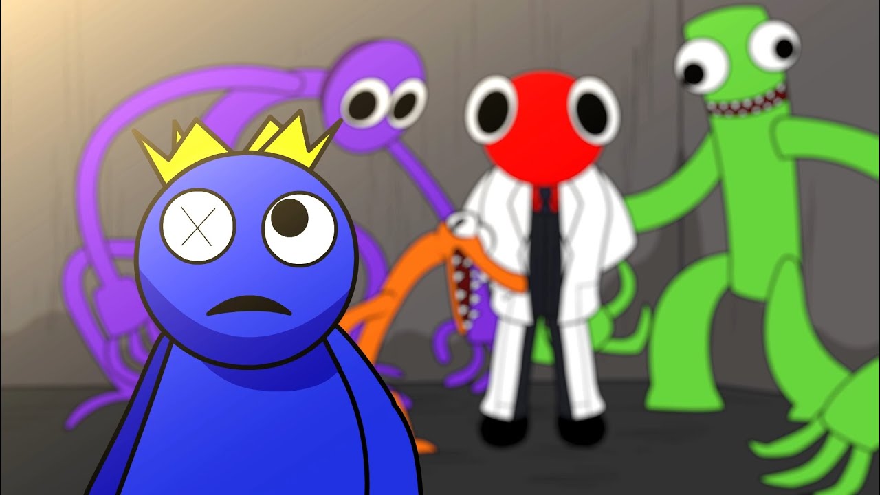 The Beginning of Rainbow Friends - Sad Origin Story of Blue & Green Roblox Rainbow  Friends Animation 