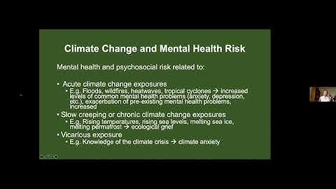 Climate Change & Mental Health Breakout Session - Dr. Jura Augustinavicius