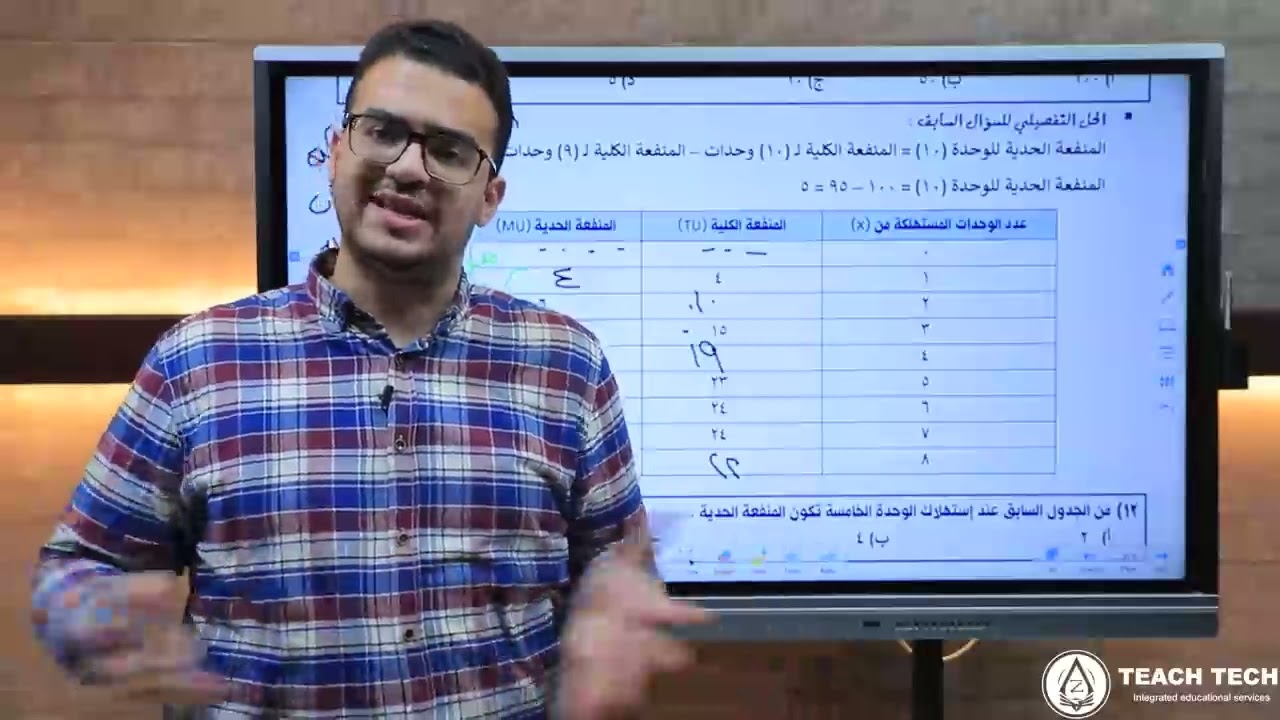 مراجعة الفصل الرابع - أقتصاد جزئي - سلوك المستهلك (أسلوب المنفعة العددية) - تجارة المنصورة