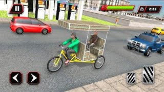 TukTuk Bicycle Driver: Auto Cycle Rickshaw"#fx360°gaming #gameplay #rescuegames screenshot 4