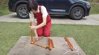 電源コードのヤジロベー (デンヤジ) 組み立て方法