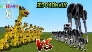 Who Will Win Team? Monster Giraffe (ZOONOMALY MONSTERS FAMILY) VS Giraffe Melman(Garden Of BanbanVI)