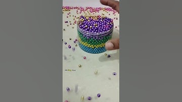 Colorful Pearls Drop #asmr #satisfying #pearls #drop #shorts