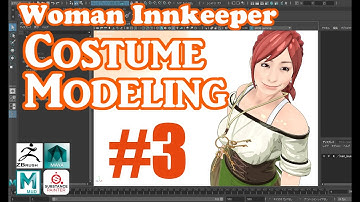 3D costume modeling timelapse #2-3 | zbrush & maya & mudbox  & substance painter