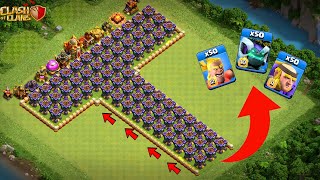 ARCHER Towers VS All Event Troops x50 | Archer Towers Formation | Clash Of Clans | WarVortexX