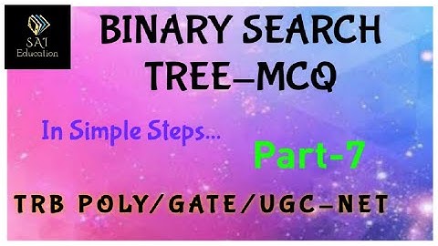 Data Structure Important MCQ, Binary Search Tree  | CSE | TRB Poly previous year questions.